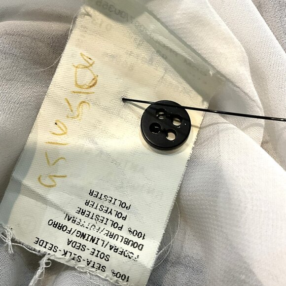 Emporio Armani Black &White Sequin Dress with Spaghetti Straps - Picture 6 of 7